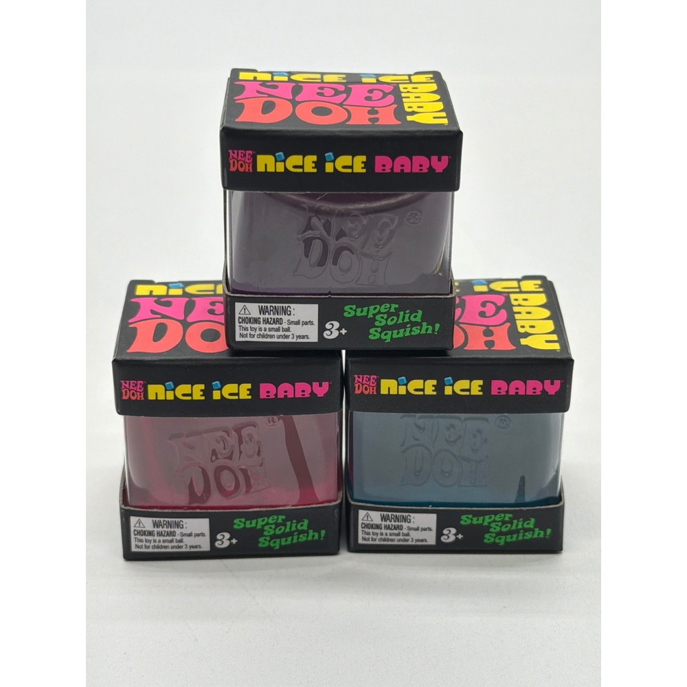 Schylling NeeDoh Nice Ice Baby Super Solid Squish Fidget Toy 3 Pack 26064HY